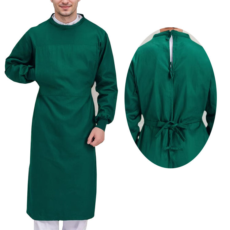 One-piece medical work gown