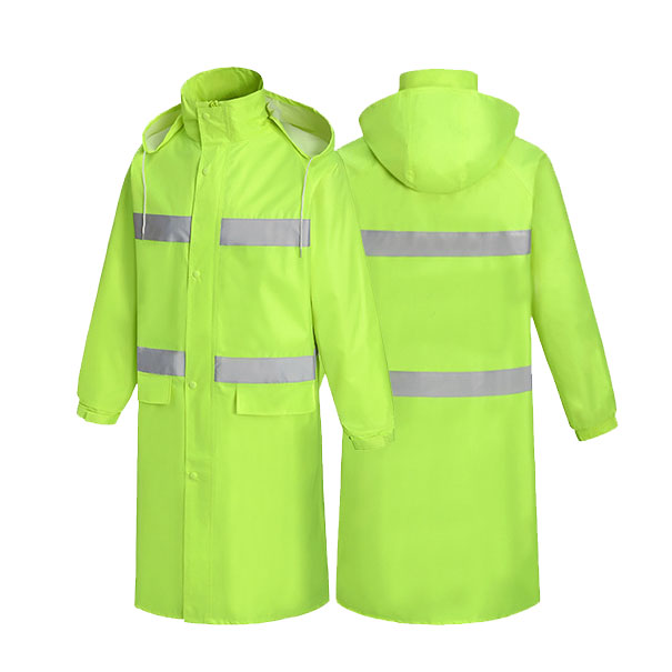 Thickened polyester PVC raincoat