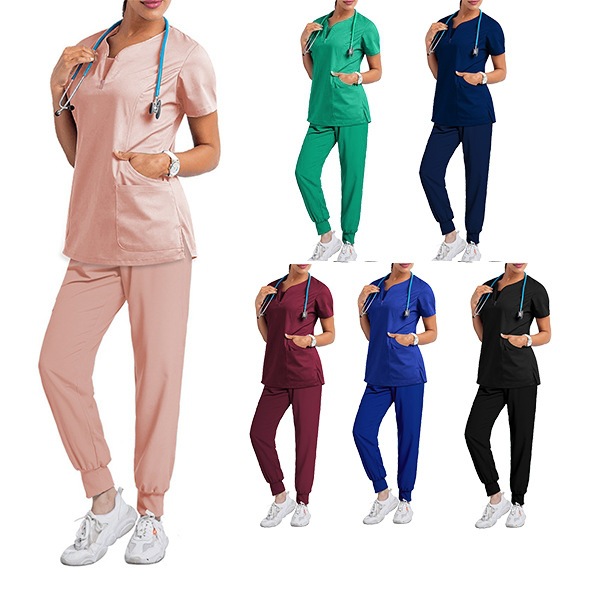 Quick-drying short-sleeved medical overalls