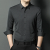 Easy Matching Business Tops Sheep Wool Thick Knitted Print Style Long Sleeve Casual Shirts - Image 2